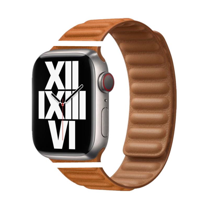 Apple Watch Fine Woven Twill Leather Magnetic Band for Series 5-9 & SE