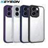 KEYSION Прозрачный чехол для телефона для OPPO Reno15 Pro Max 5G Мягкий силикон+ПК Прозрачная противоударная задняя крышка для телефона для OPPO Reno15 F 5G