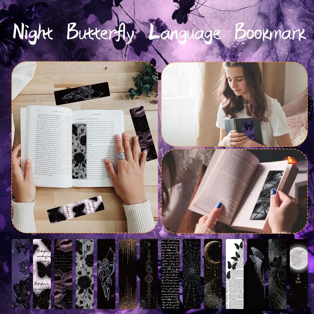 24 шт. Ночная бабочка Язык Креативное чтение Бумажная закладка Маленький подарок