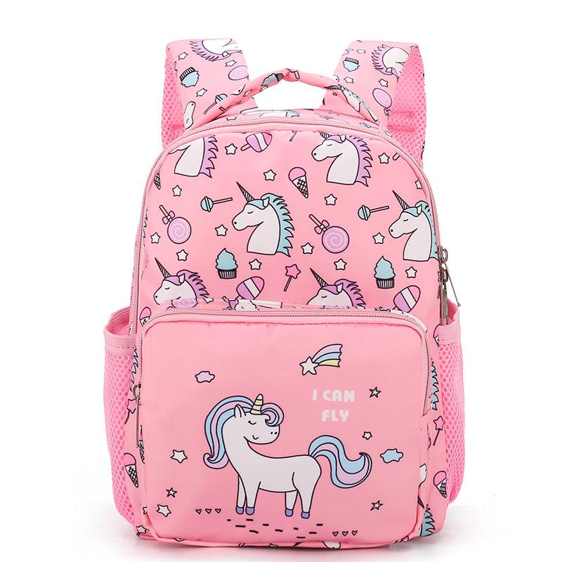 Unicorn Schoolbag Kids Дети Двойные плечевые школьные сумки мультяшный рюкзак водонепроницаемые модные рюкзаки большая сумка для книг