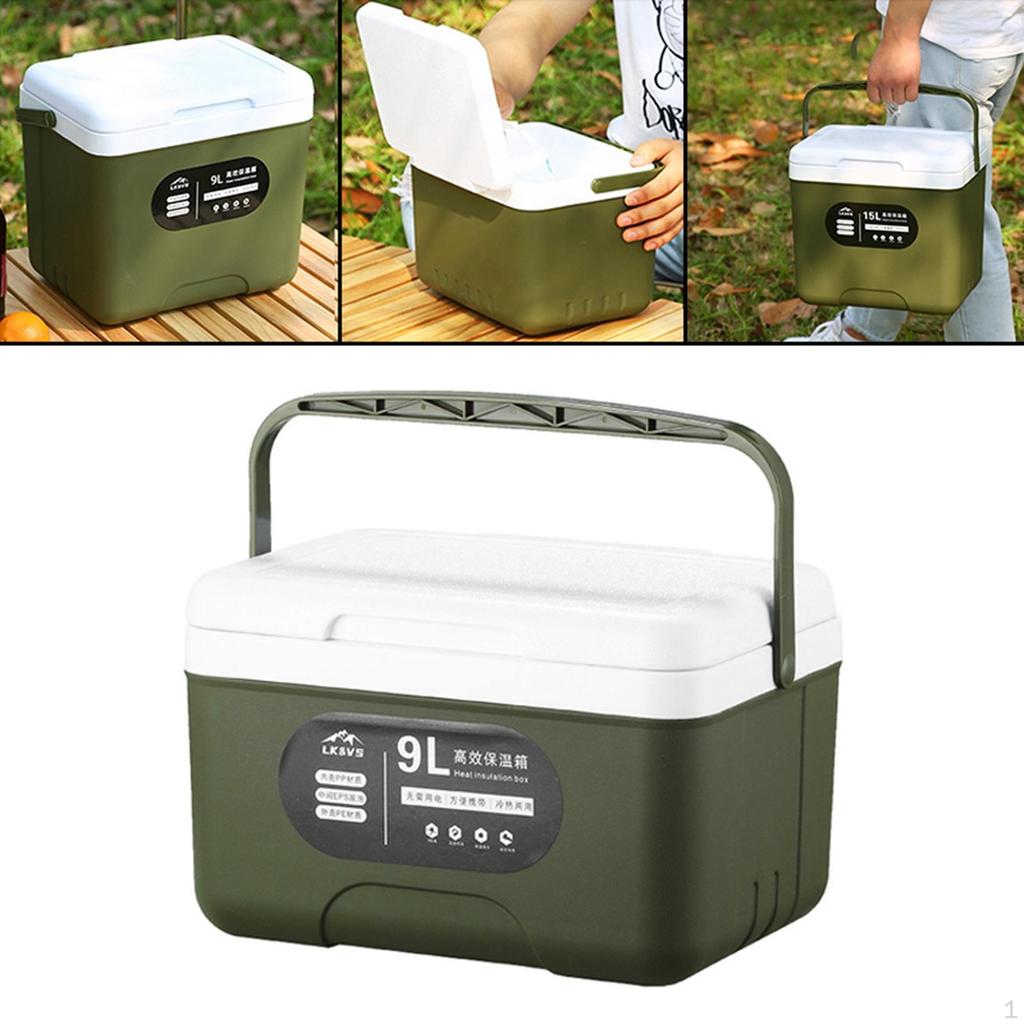 Durable Cooler Bag Refrigerator Fridge Food Delivery 9L Keep Warm Storage Insulated for Car