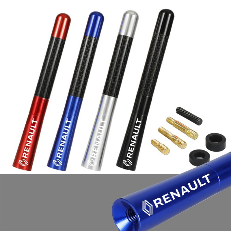 12cm Carbon Fiber Auto Roof Short Antenna Car FM Radio Antenna Aerial Radio Sticker For Renault Megane 3 2 4 Clio4 5 Captur DD7