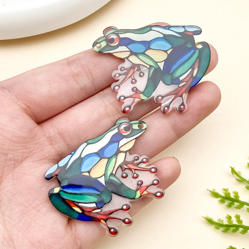 Мультяшная мозаика с животными, акриловый пазл-подвеска для изготовления украшений своими руками