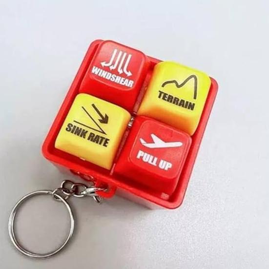1/2 шт. Брелок Crew Alert Симулятор предупреждающего звука EGPWS с фонариком Реалистичный авиационный дизайн Инструмент для снятия стресса