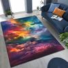 Colorful Rainbow Clouds Dream Sky Cartoon Rug for Bedroom Living Room Sofa Home Doormat Decor, Large Kid Play Non-slip Floor Mat