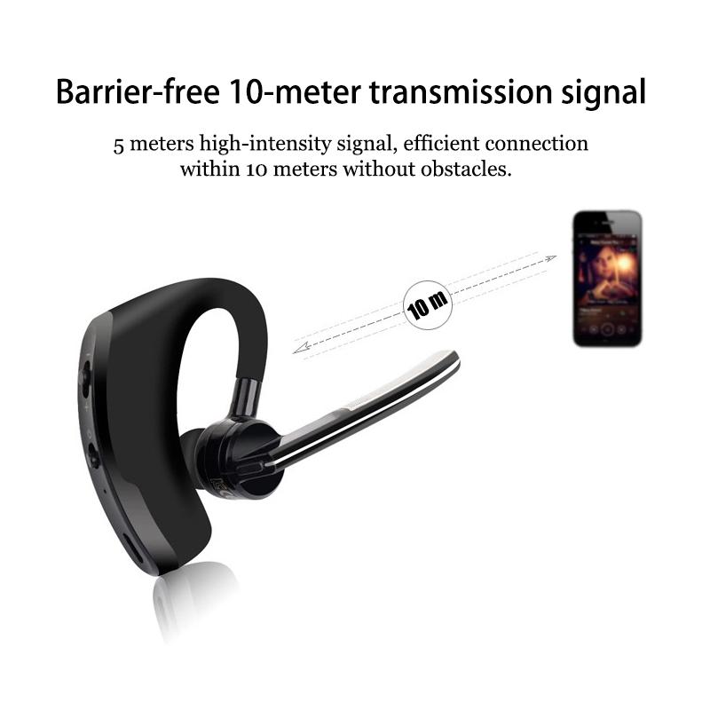 Бизнес Bluetooth-наушники с длинным HD-микрофоном, беспроводные наушники с шумоподавлением для водителя, спортивная гарнитура для Xiaomi Huawei Iphone