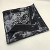 Треугольная бандана Paisley с черным тай-дай, 100% хлопок, для взрослых, 55 см x 55 см, черная