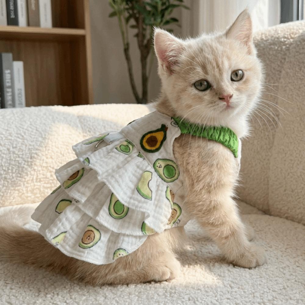 Cotton Dog Cake Skirt Comfortable Summer Cat Clothes Pet Clothing Puppy Princess Skirt  Daily Walk