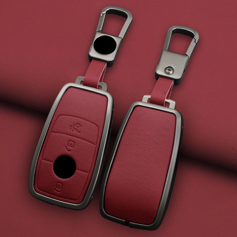 3 Button Zinc Alloy Leather Car Key Key Case for Mercedes-Benz AMG A C E S G Class GLC CLE CLA GLB GLS W177 W205 W213 Key Case BE1
