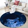 Perfect Blue2 Round Area Rug,Carpet Rug for Living Room Bedroom Sofa Playroom Decor,Non-slip Floor Mat