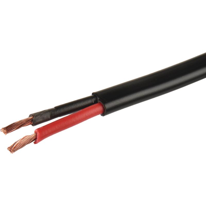 Black wire, PVC electrical harness, cross-section 2x1.5mm2, =5m, type FLYY