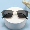 Trendy Uv400 Protection Rectangle Sunglasses Candy Color Travel Shades Metal Frame Eyewear For Women & Men