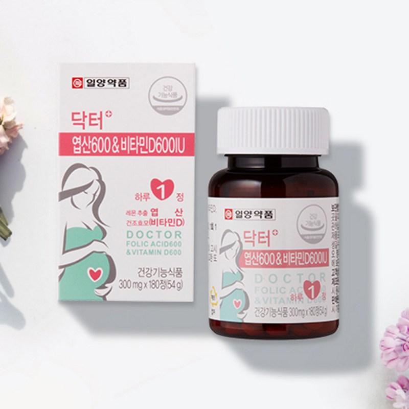 Ilyang Pharmaceutical Doctor Plus Фолиевая кислота 600 и Витамин D 600 МЕ, 180 таблеток, 3 шт.