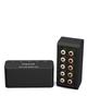Cubilux RCA Пассивный RCA 1 Вход 4 Выхода Стерео RCA Алюминиевый Сплав RCA Распределительная Коробка AS-R1 4-канальный Разветвитель, Распределитель, Разделитель,