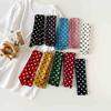 Extended Polka Dot Small Long Streamer, Simple And Versatile Silk Scarf Neck, Small Square Scarf, Slender And Narrow Silk Scarf Women'S Tied Bag