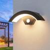 LED Waterproof Motion Sensor Wall Lamp for Outdoor/Indoor Use - Moon-Shaped Design for Courtyards, Balconies, and Doorways.