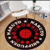 Anime Naruto Print Carpet  Area Rugs Round Carpet for Living Room Floor Mat Flannel Anti-Slip Mat for Children