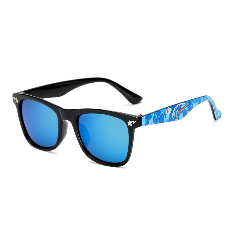 Fashion Sun Glasses UV400 Square Fashion Glasses Shades Goggles Shark Kids Sunglasses Girls Eyewear New Children Boys Cool