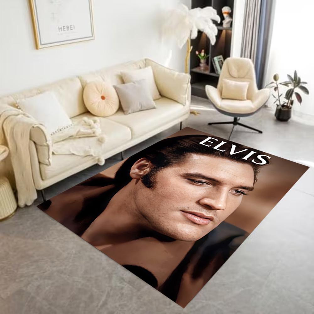 Elvis Presley's Iconic Smile Floor Rug Office Rug Design for Game Room Playrooms Kitchen Foyer Anti-slip Rug Anime Office Decor
