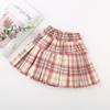 Плиссированная юбка для девочек, полуюбка, новый стиль, детский колледжский стиль, универсальная клетчатая юбка