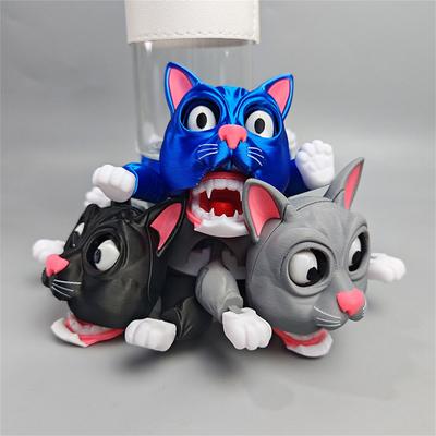 Веселая и практичная 3D-печатная подставка для кошек со смешным выражением, декоративная подставка под чашку, изоляционная подкладка для дома, офиса