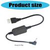 1000 мА USB на 12 В DC 3,5x1,35 Угловой зарядный шнур для портативного вентилятора, светодиодной лампы, домашних роутеров 35 см 1 шт.