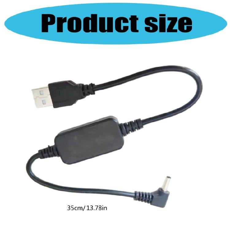 1000 мА USB на 12 В DC 3,5x1,35 Угловой зарядный шнур для портативного вентилятора, светодиодной лампы, домашних роутеров 35 см 1 шт.