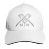 New World Dark Logo Baseball Cap Contrast Two Tone Brim Snapback Flat Bill Strapback Dad Hat