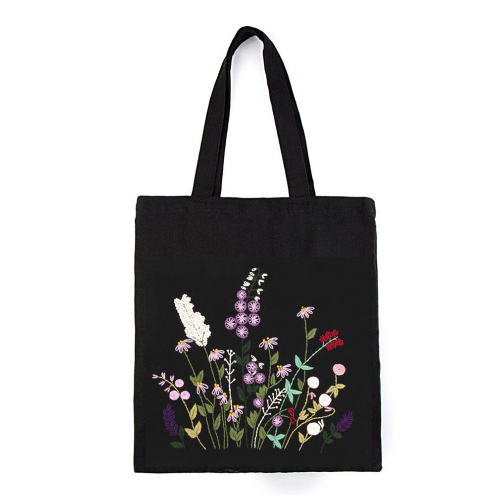 Artcraft DIY Flower Pattern Carrying Bag Cross Stitch Embroidery Kit Canvas Bag