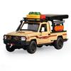 1:32 Land Cruiser Lc79 Миниатюрная модель Сплав Литье под давлением Игрушки Машина Рулевое управление передними колесами Двери открываются Амортизация Транспортное средство Подарок мальчику