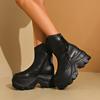 Ботильоны женские на платформе, модные кожаные туфли на высоком каблуке 2025 года, дизайнерские туфли-лодочки на молнии, гладиаторские зимние ботинки-ботинки для женщин
