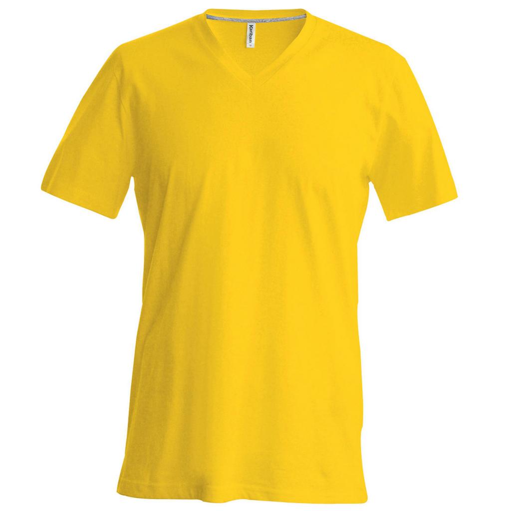 Kariban Мужская футболка с коротким рукавом и V-образным вырезом Slim Fit