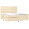 VidaXL Slatted Bed Base with Mattress and LED, Upholstered Bed, Double Bed, Adult Bed for Interior Bedroom, 3135538