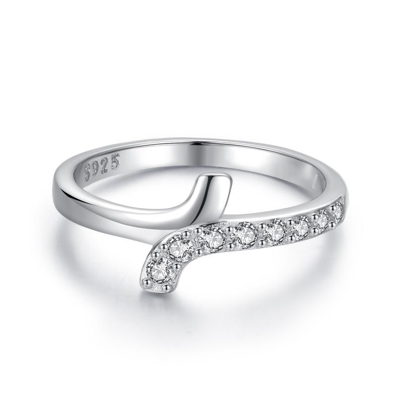 Tancise Classic стерлингового серебра 925 пробы кольцо с цирконом женские ювелирные изделия свадебное обещание вечерние подарок