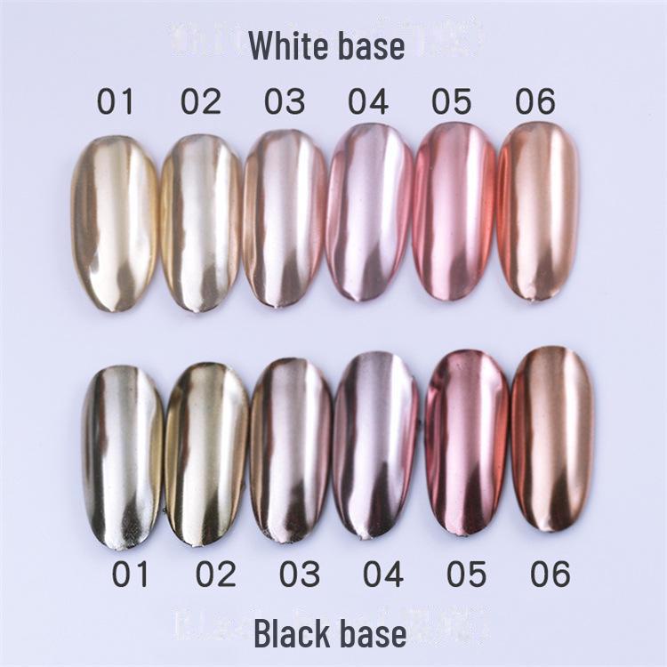 Глиттер для ногтей с розовым золотом: Зеркальный порошок для гальванического покрытия