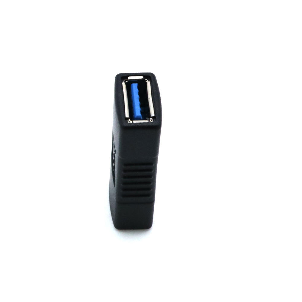PC Laptop Black Blue Changer USB 3.0 Adapter Coupler Gender Type A Female To Female Connector