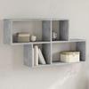 VidaXL Wall Shelf Concrete Grey 100x20x53 Cm Engineered Wood, Floating Shelf, Wall Display Shelf, Panel 848020
