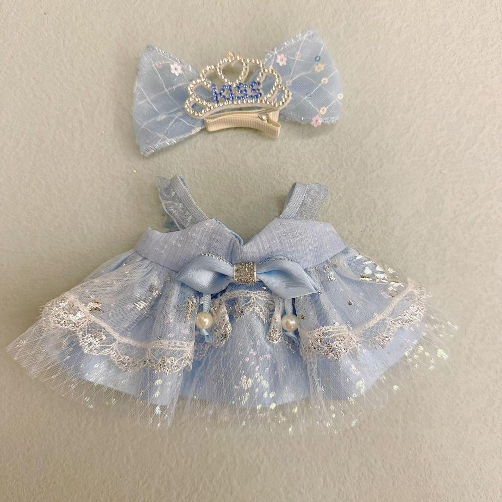 20CM Doll Clothes Multicolor Hairband Suspender Gift Cap Dress Suit Cotton Stuffed Doll