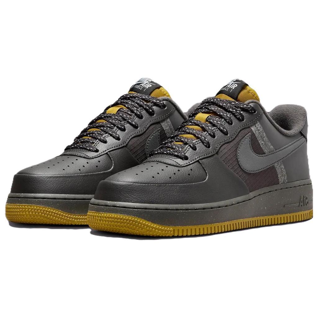 Nike Air Force 1 07 LV8 Winterized — средние пепельные мужские кроссовки серо-бронзового синего оттенка FB8877-200