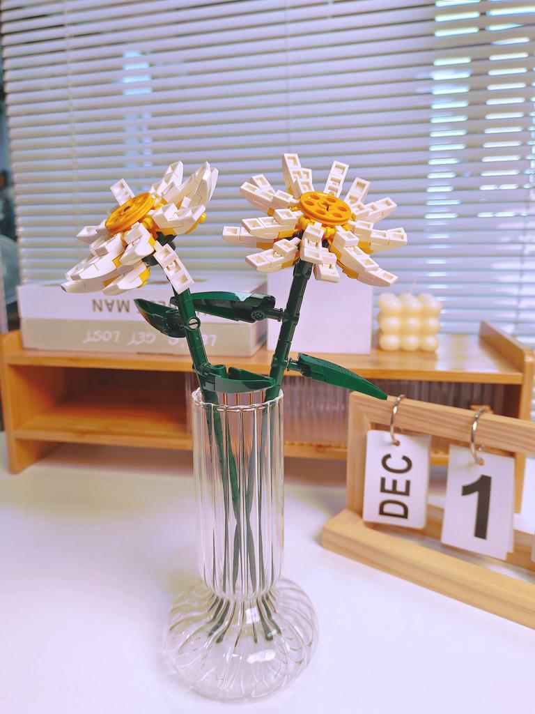 Букет из вечной розы и подсолнуха, конструктор, мини-кирпичики DIY для взрослых, невянущий подарок на День святого Валентина, годовщину, декор для дома