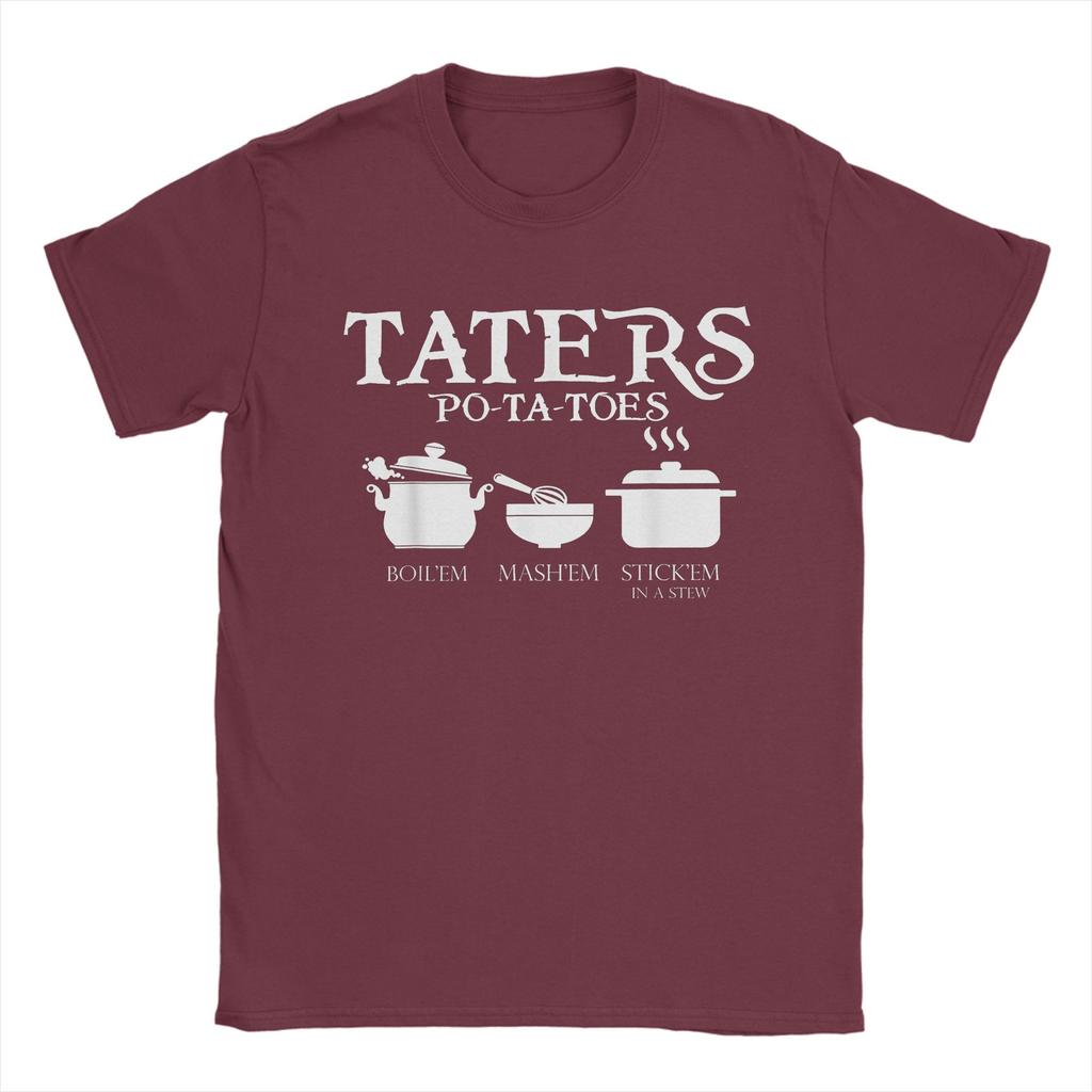 Taters Potatoes LLords Of The RRings T Shirt for Unisex Women 100 Cotton Amazing Tee Shirt Short Sleeve Clothing 4XL 5XL