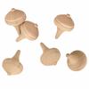 Wooden Spinning Tops - ARTEMIO - 3.5 X 4.5 Cm - 6 Pcs - Brown - Mixed - Adults and Children