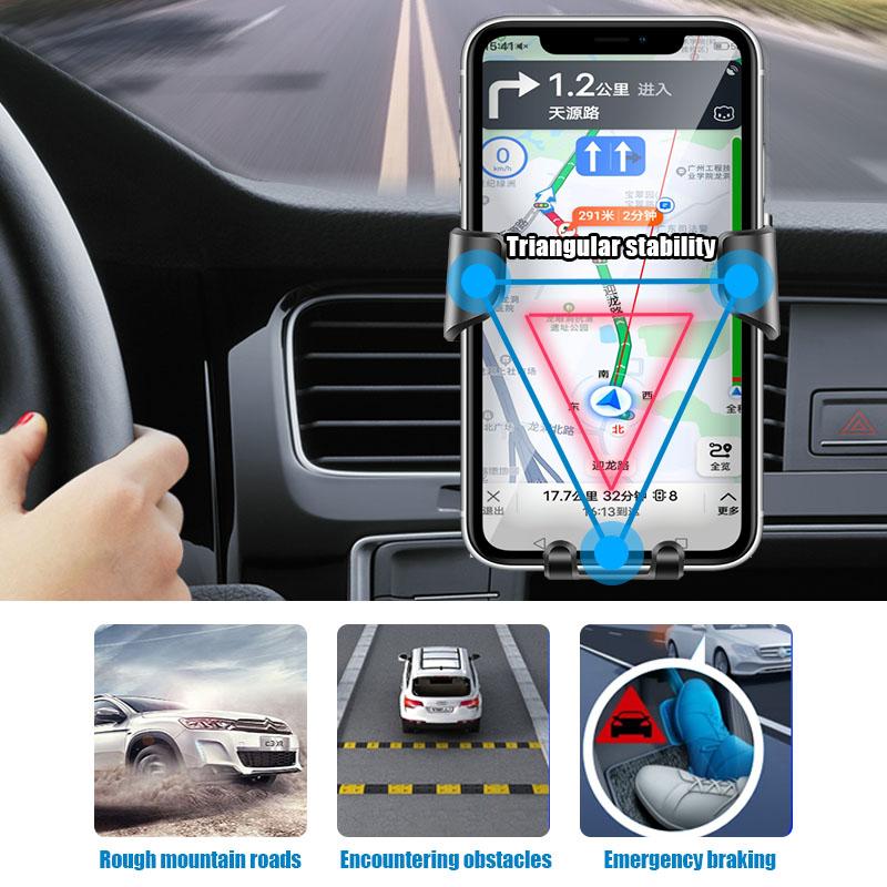 ADU1 Car Phone Holder Air Vent G-Sensor Smartphone GPS Stand For Skoda Octavia Kodiaq Superb Yeti Kamiq Fabia Karoq Scala Rapid Enyaq