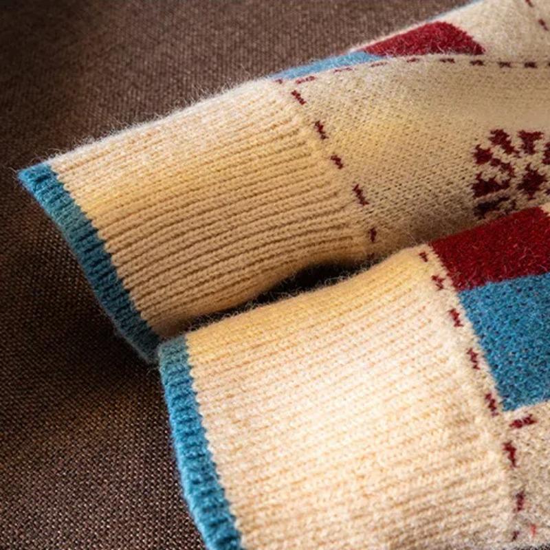 New Winter Love Small Red Sweater Couples Wear Lazy Wind Jacket Jacket Men Soft Waxy Sweater