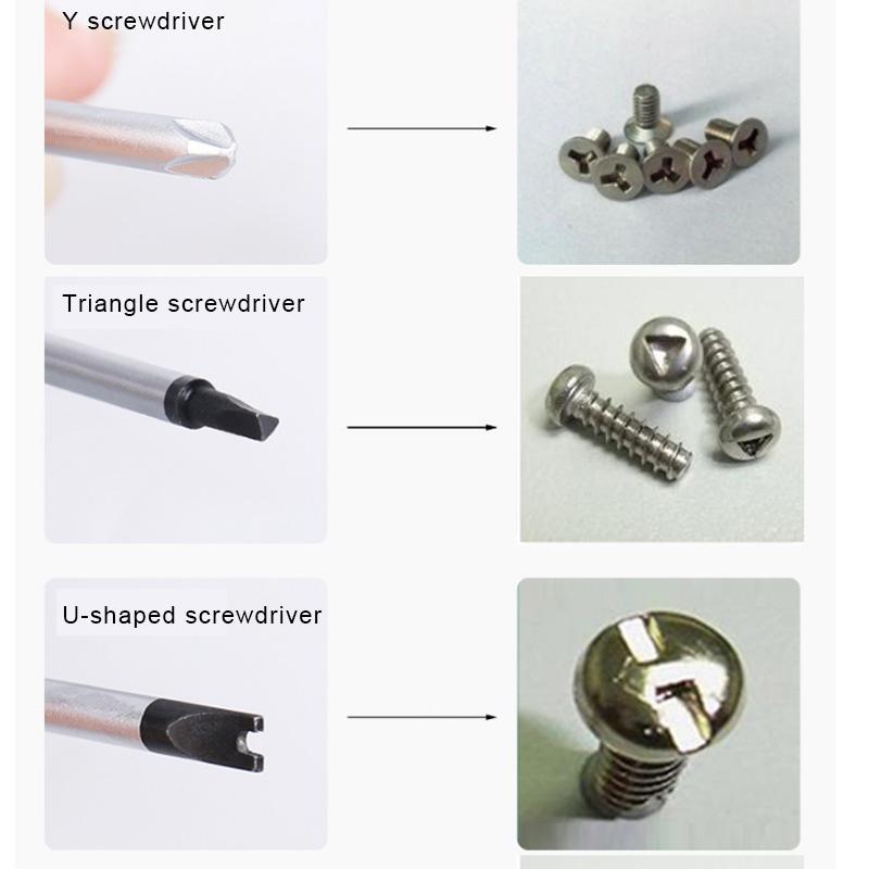 Screwdriver Household Inner Y Triangle Spanner Screwdriver Multi Bit Tools Precision Magnetic Long Screwdriver Tool