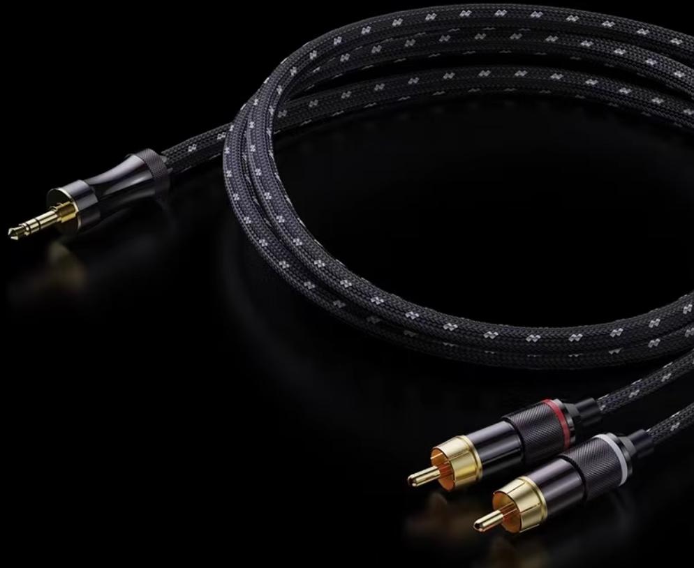 FiiO LR-3.5A Dual RCA Lotus Male Head Turn 3.5mm Male head High quality HiFi Audio Cable