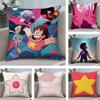 Cartoon S-Steven U-Universe Pillow Case Short Plush Double-sided Print Square Throw Pillow Covers Sofa Home Cushion Decor