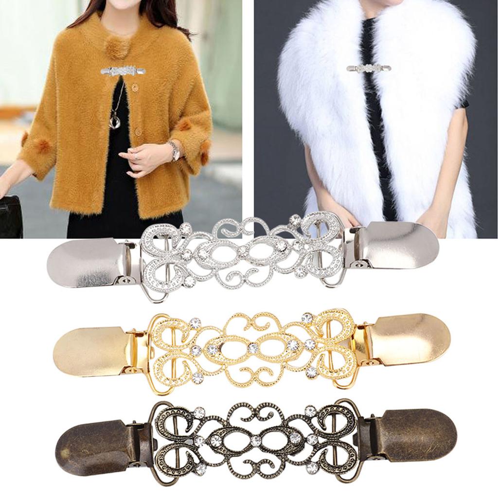 3 шт. алый цветочный узор кардиган клип брошь для женщин свитер блузка шаль