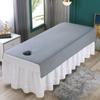 Beauty Salon Massage Table Sheet Cover with Breathable Hole 80Cmx200cm Durable Easily Install