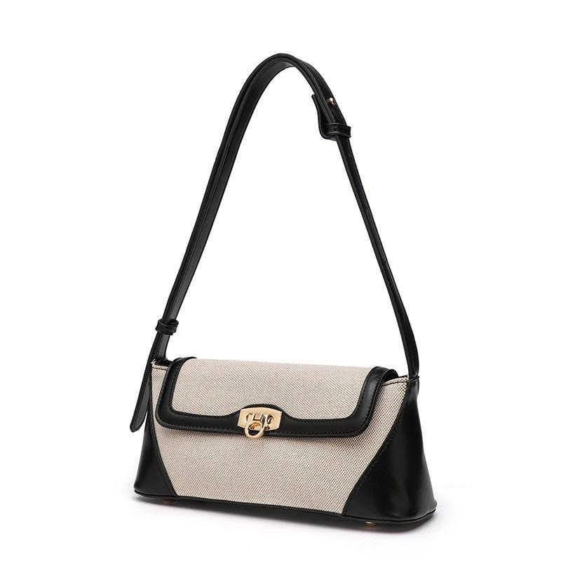 2025 New Women's Bag Versatile French Retro Single Shoulder Crossbody Bag Niche Baguette Bag Stylish Handbag for Women